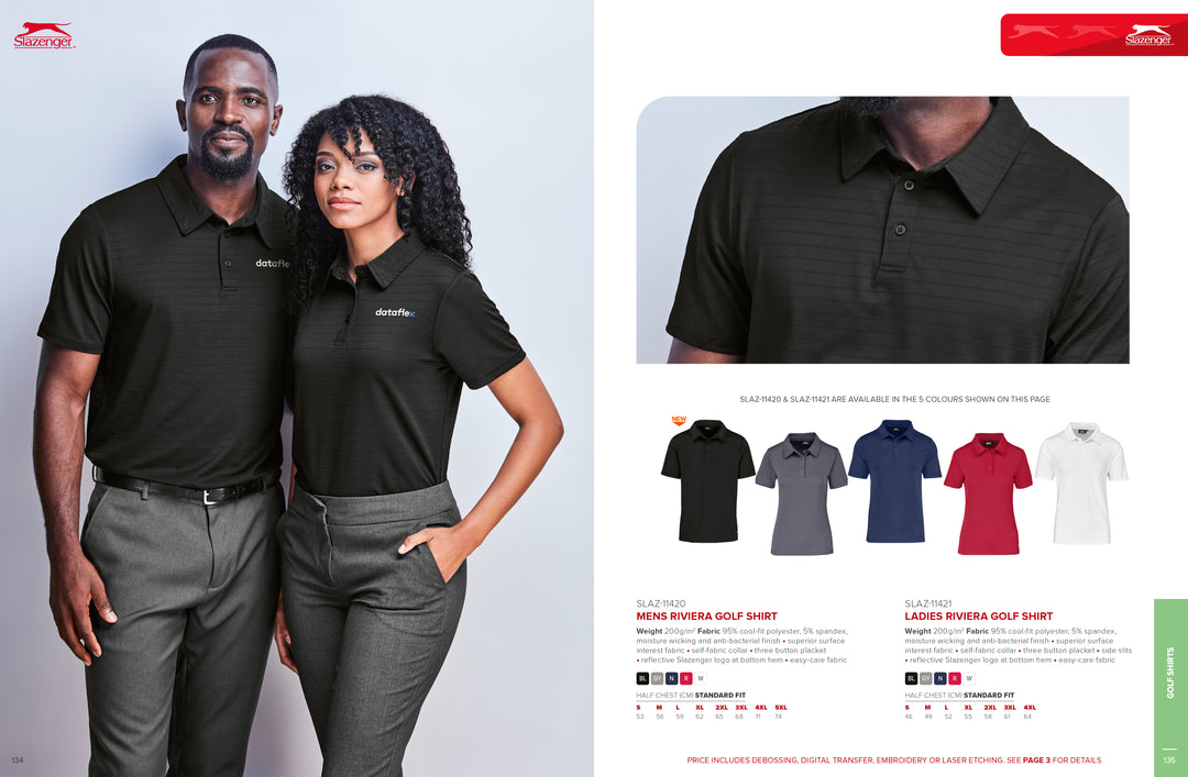 Ladies Riviera Golf Shirt | Custom Branded & Personalised Corporate Clothing | Just Brand