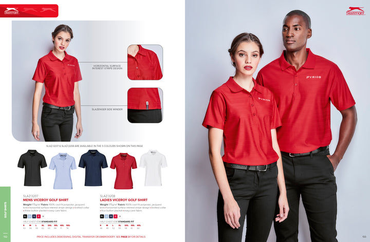 Mens Viceroy Golf Shirt | Custom Branded & Personalised Corporate Clothing | Just Brand