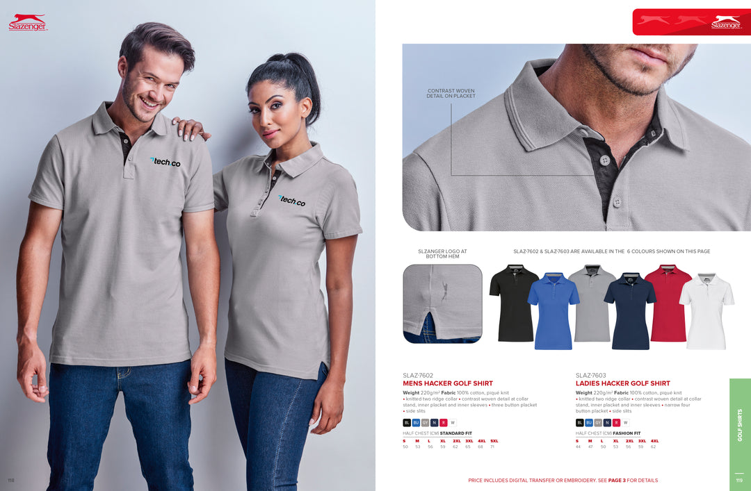 Ladies Hacker Golf Shirt | Custom Branded & Personalised Corporate Clothing | Just Brand