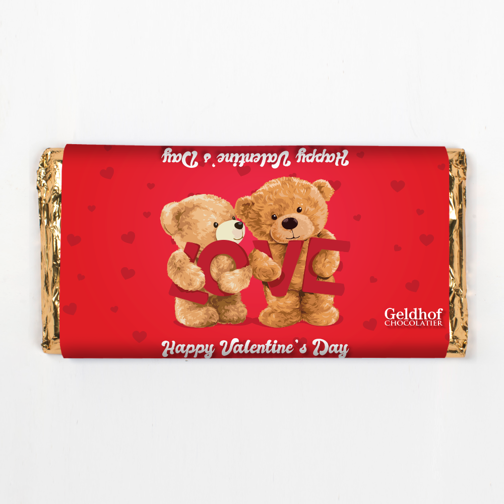 Teddy Love (90g Slab)-Gifting Occasions-corporate valentines day gifts | valentine's day gifts for employees