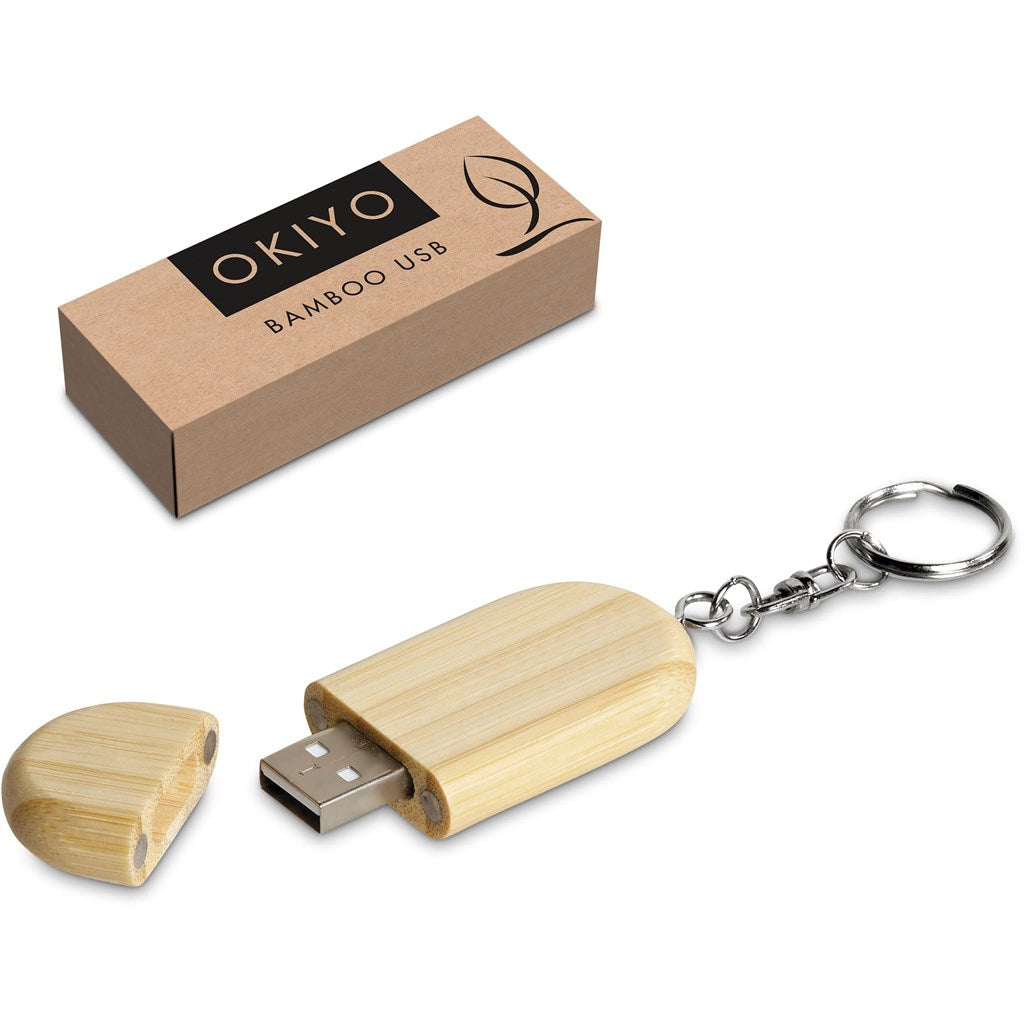 Okiyo Benkyou Bamboo Flash Drive Keyholder - 8GB | Custom Branded & Personalised Corporate Gifts | Just Brand