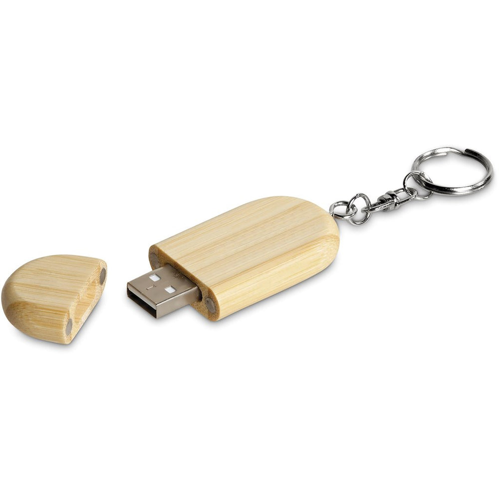 Okiyo Benkyou Bamboo Flash Drive Keyholder - 8GB | Custom Branded & Personalised Corporate Gifts | Just Brand