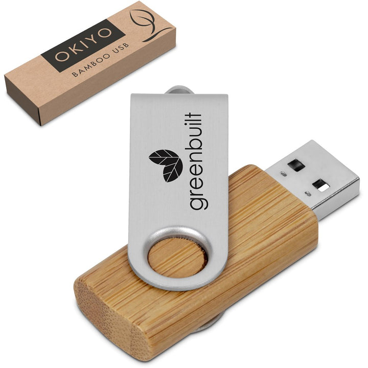 Okiyo Shimasu Bamboo Flash Drive - 8GB