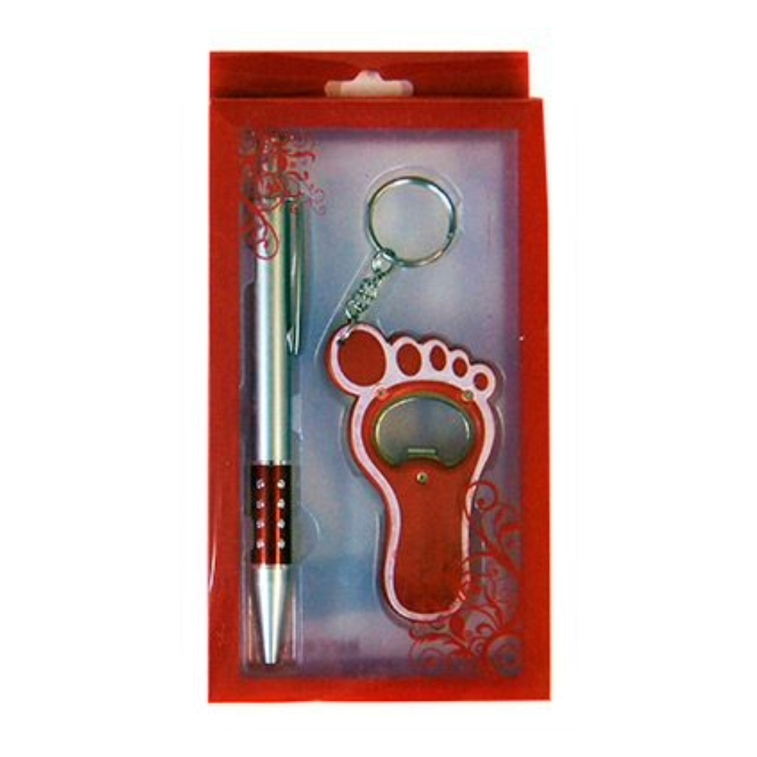 Pen & Keyring Set Red-Gifting Occasions-corporate valentines day gifts | valentine's day gifts for employees