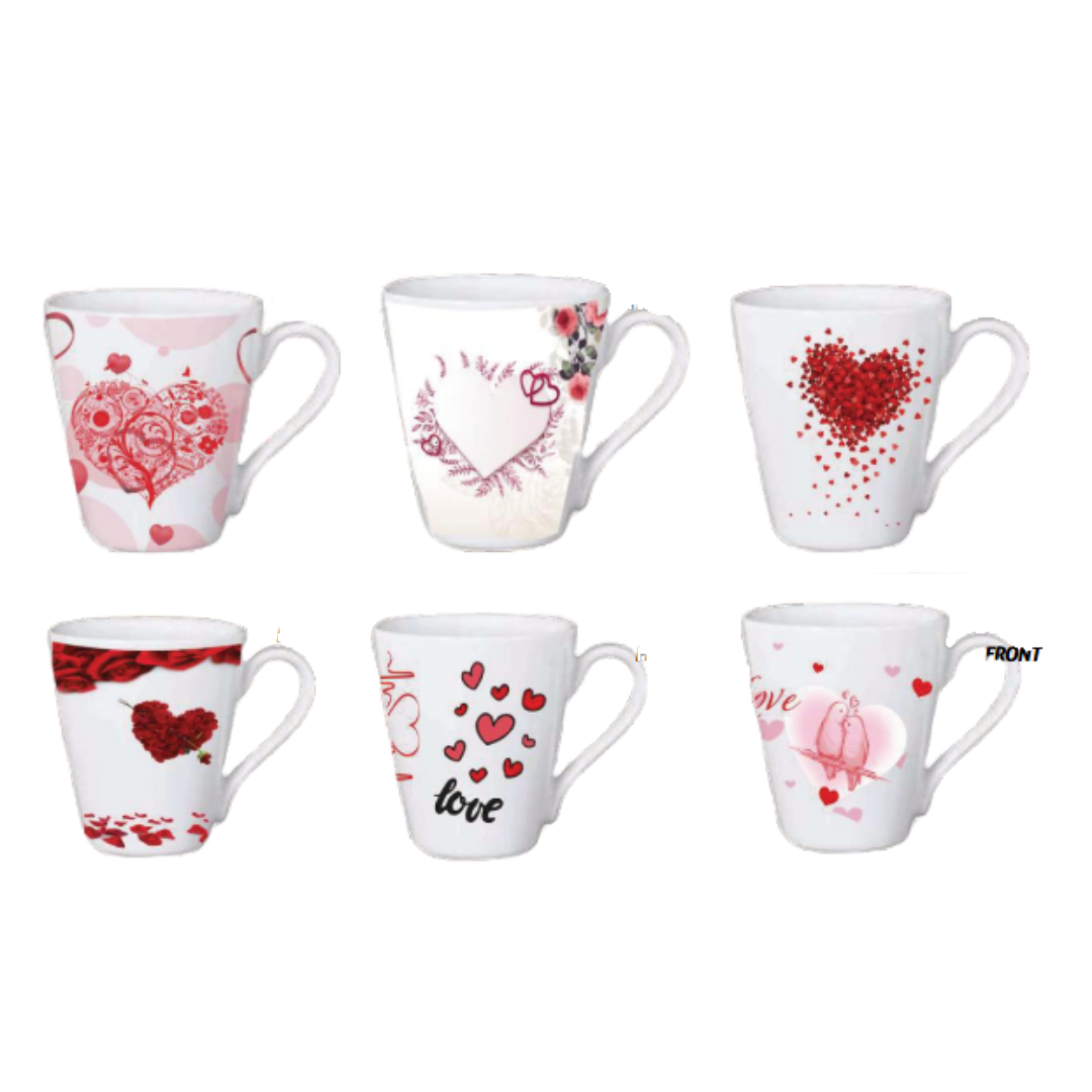 Assorted Valentine's Day Themed Cone Mugs 12oz-Gifting Occasions-corporate valentines day gifts | valentine's day gifts for employees