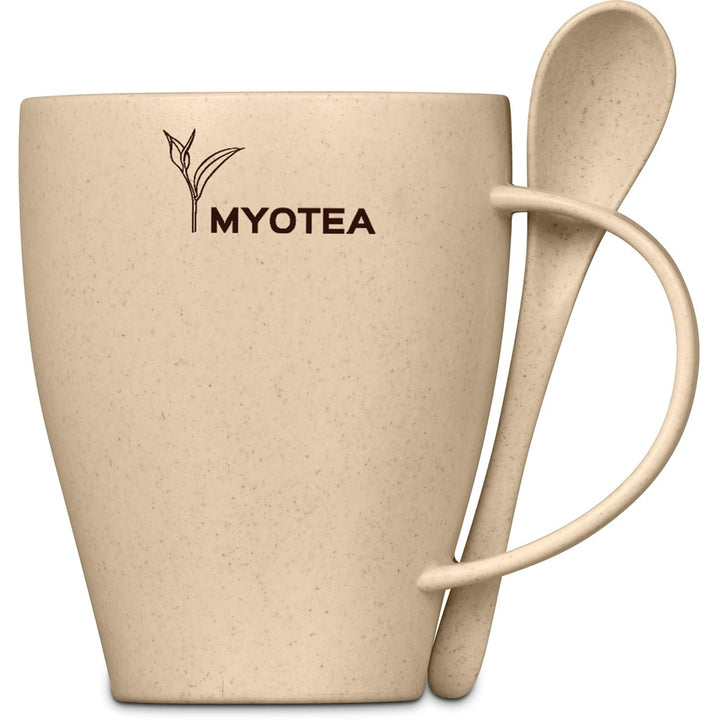 Okiyo Kawai Wheat Straw Mug & Spoon - 350ml