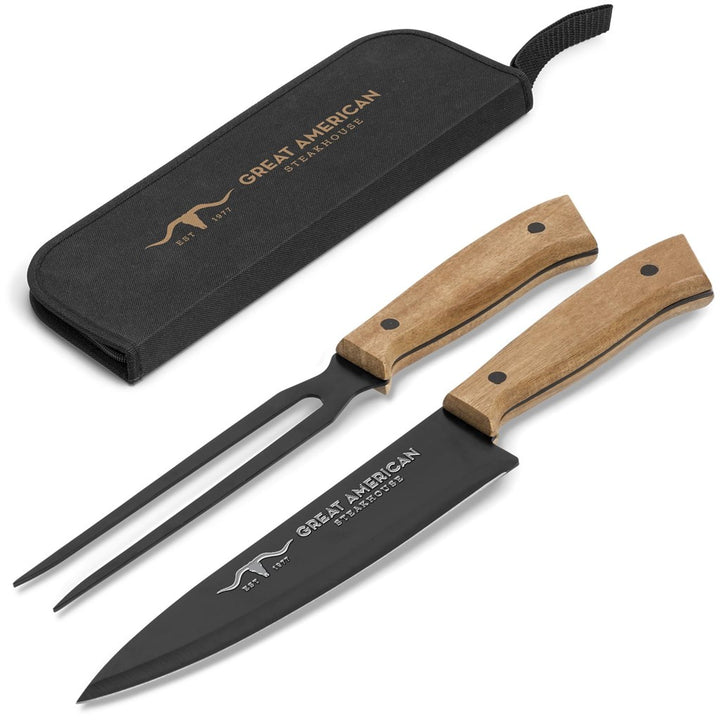 US Basic Butcher's Block Carving Set |  Custom Branded & Personalised Executive Corporate Gifts | Just Brand 