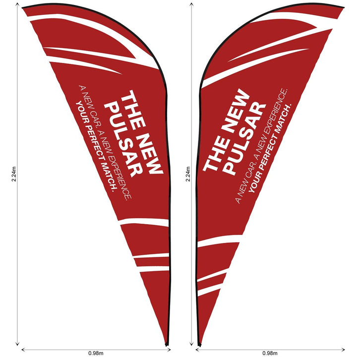 Legend 2m Sublimated Sharkfin Double-Sided Flying Banner Skin (Excludes Hardware)