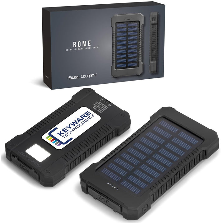 Swiss Cougar Rome Solar Power Bank - 8,000mAh