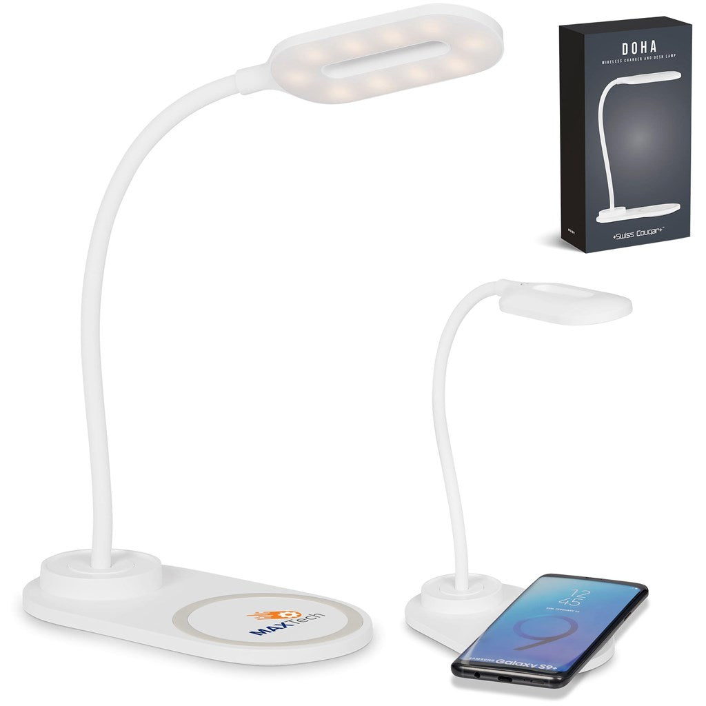 Swiss Cougar Doha Wireless Charger & Desk Lamp