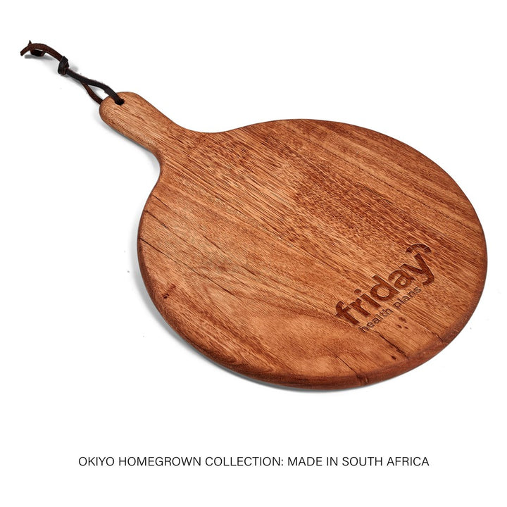 Okiyo Homegrown Round Hardwood Paddle Board | Custom Branded & Personalised Executive Corporate Gift | Just Brand